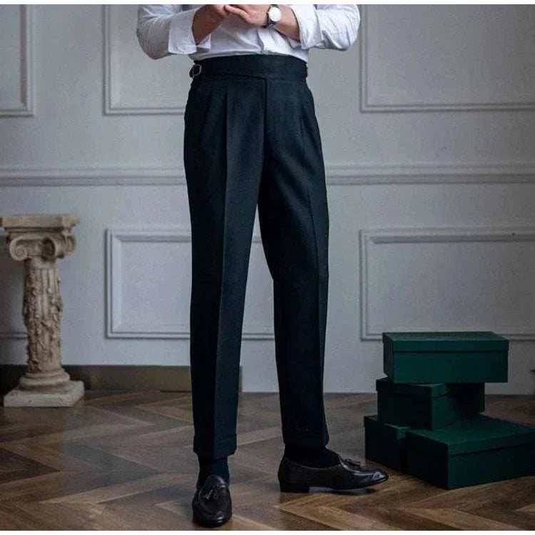 Cold season straight trousers