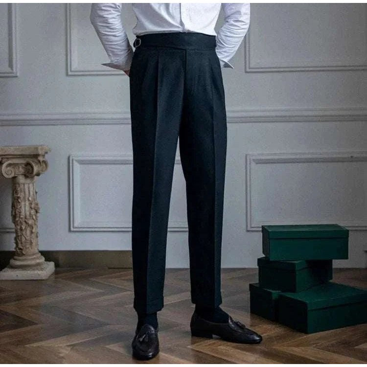 Cold season straight trousers