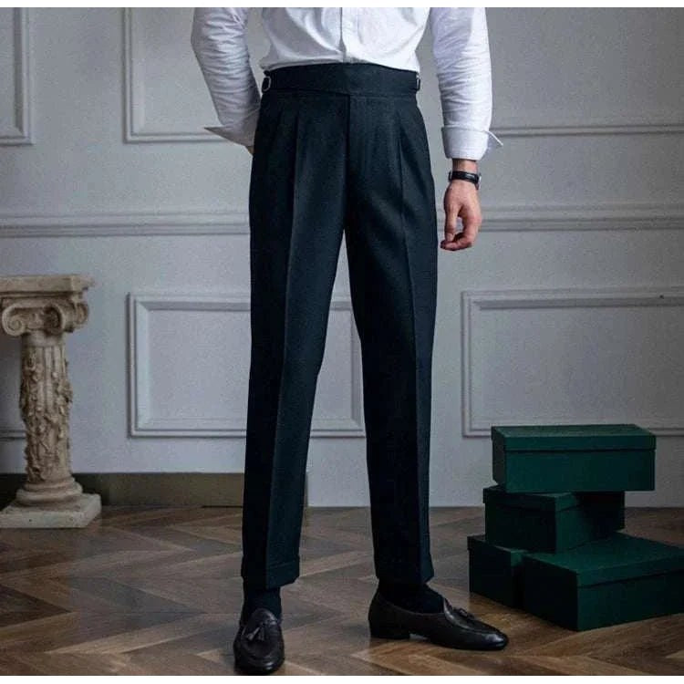 Cold season straight trousers