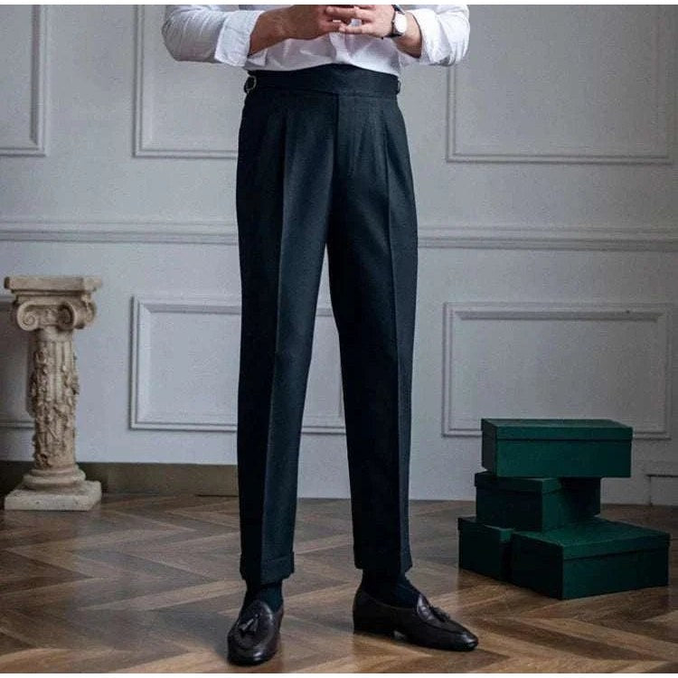 Cold season straight trousers