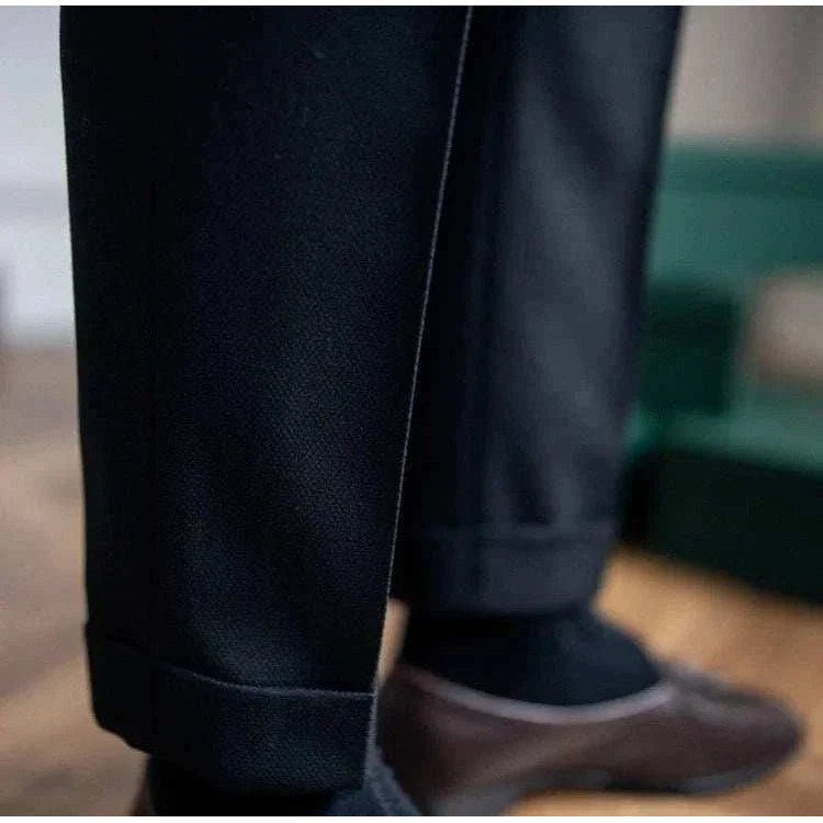 Cold season straight trousers