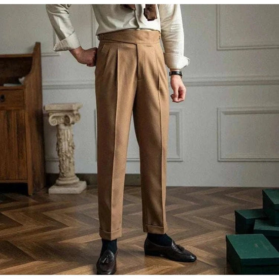 Cold season straight trousers