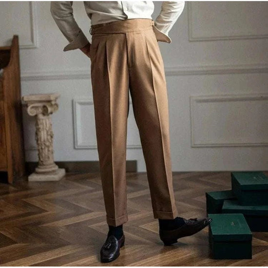 Cold season straight trousers