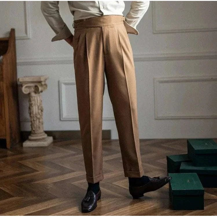 Cold season straight trousers