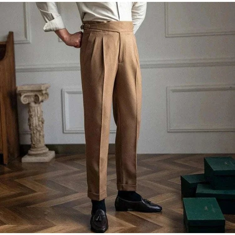 Cold season straight trousers