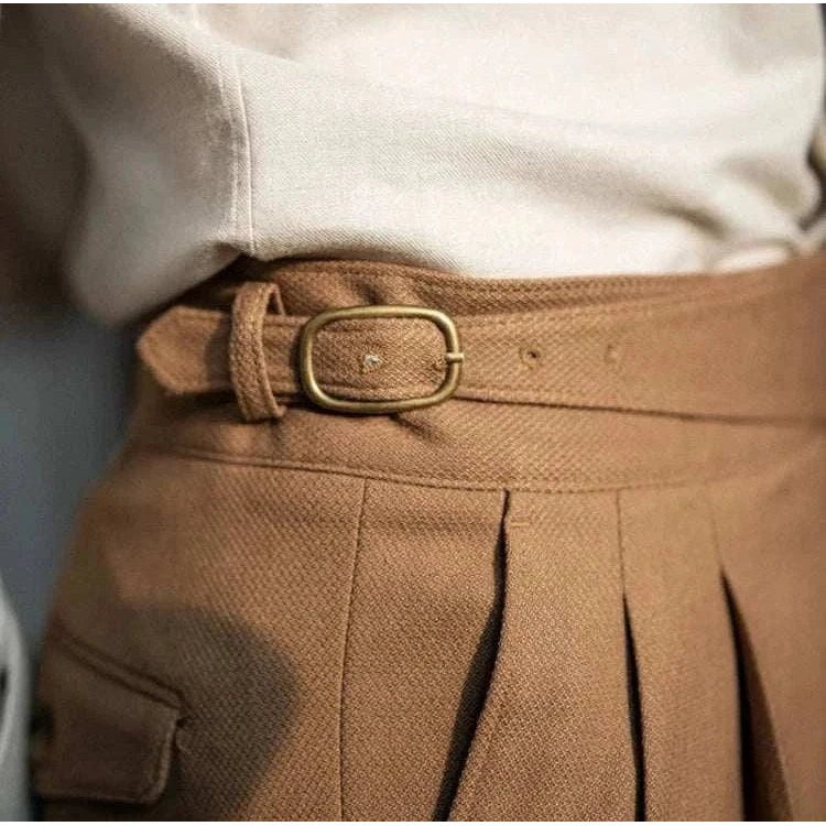 Cold season straight trousers