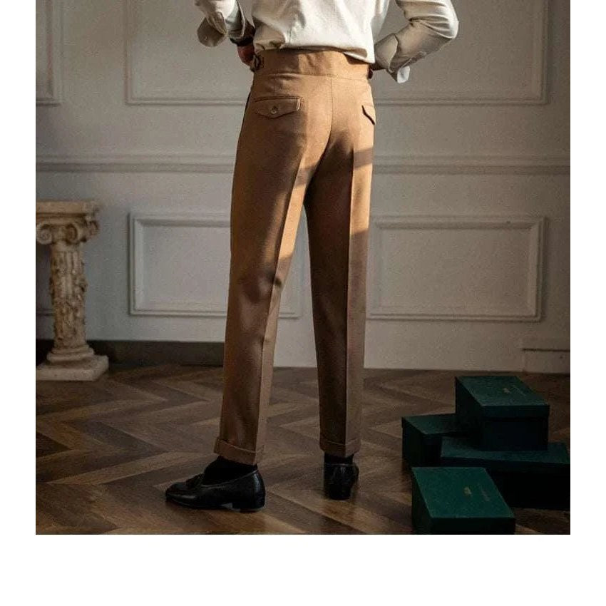 Cold season straight trousers