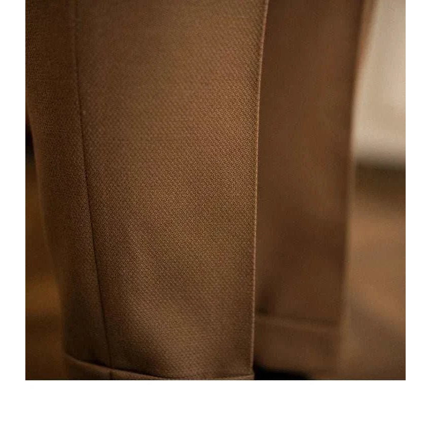 Cold season straight trousers