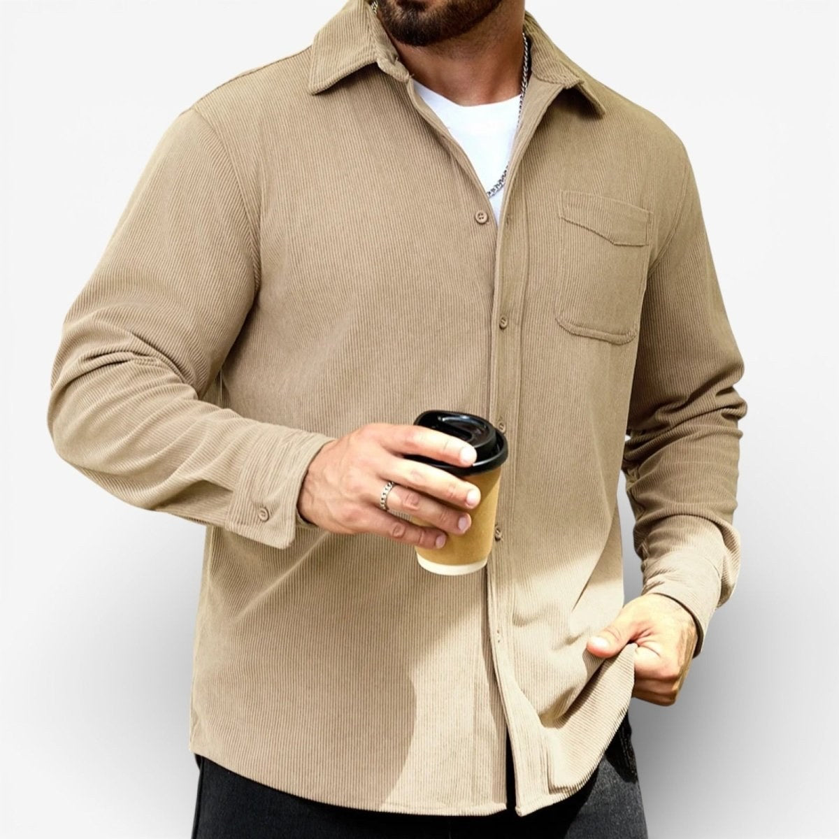 Corduroy oversized shirt