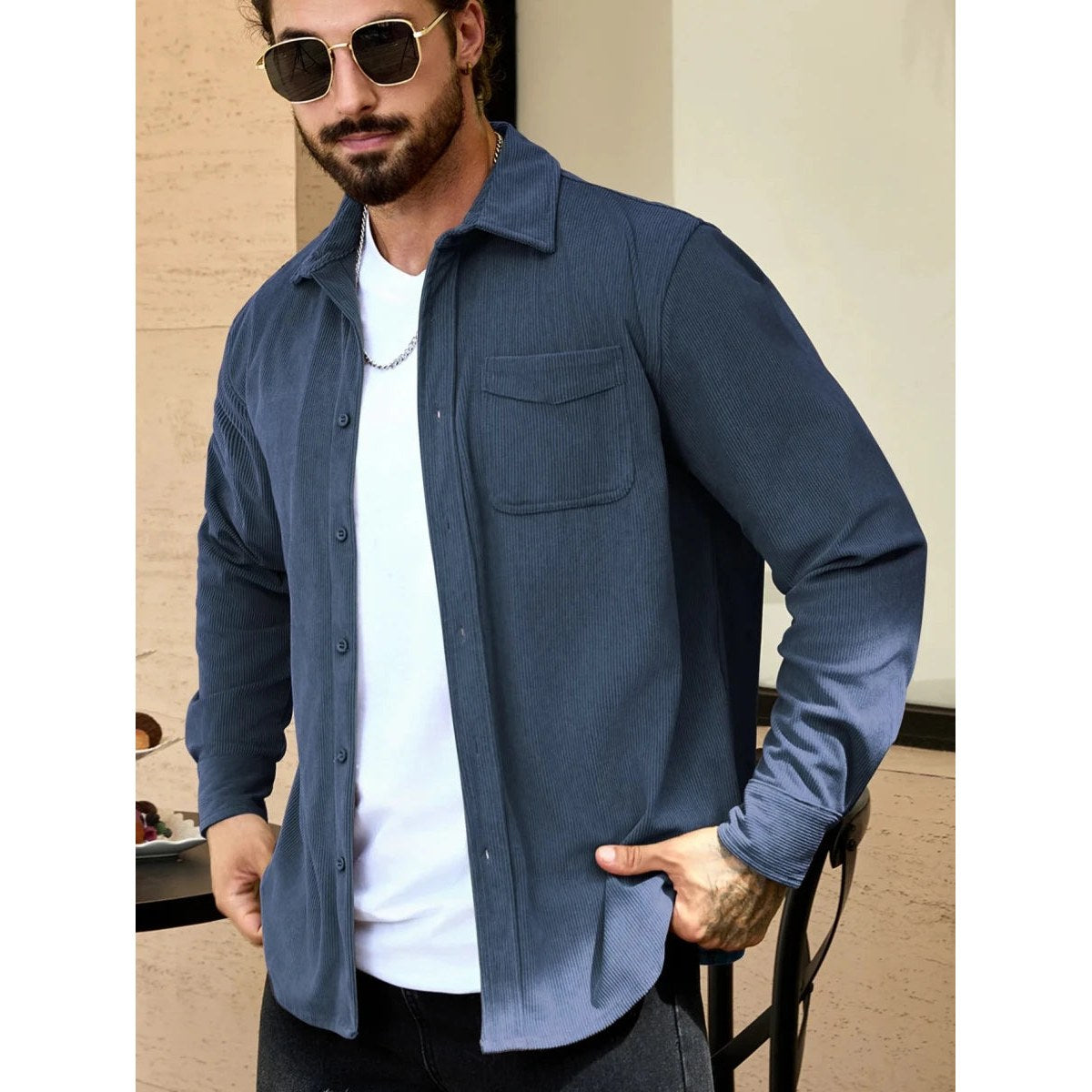 Corduroy oversized shirt