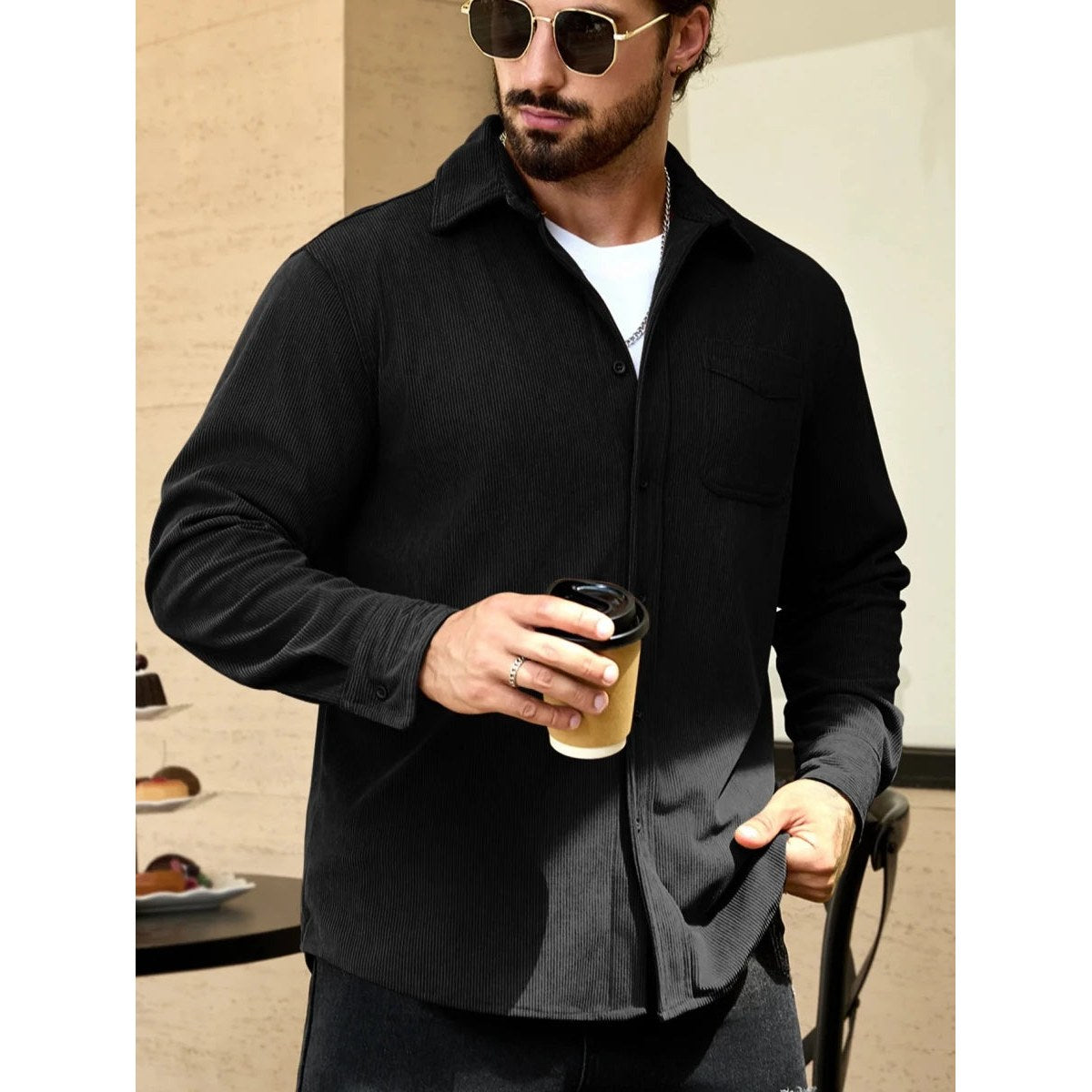 Corduroy oversized shirt