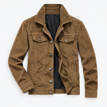 Cotton blend corduroy button front jacket