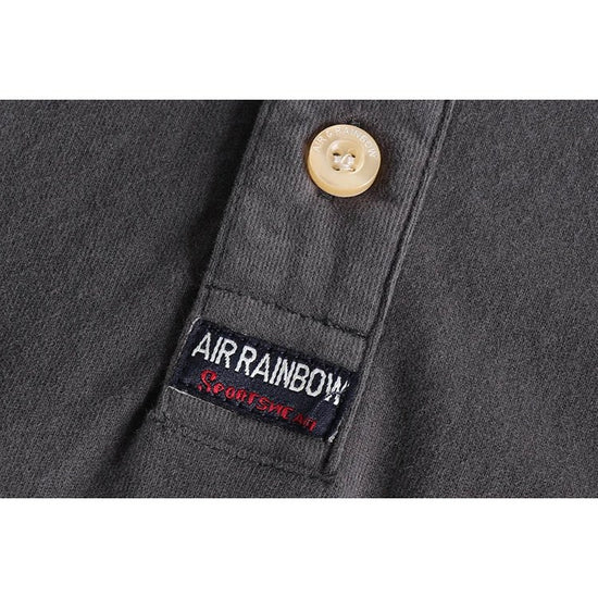 Cotton button-neck sweater
