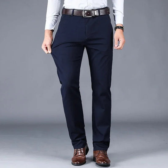 Cotton classic smart-casual pants