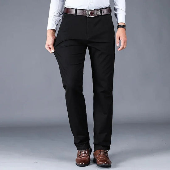 Cotton classic smart-casual pants