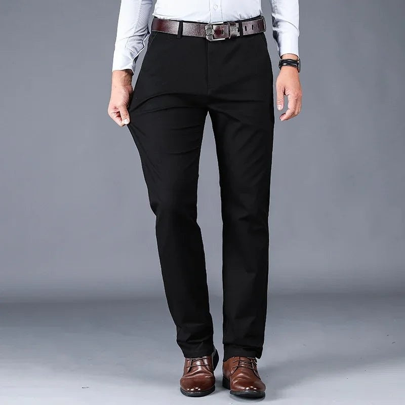 Cotton classic smart-casual pants