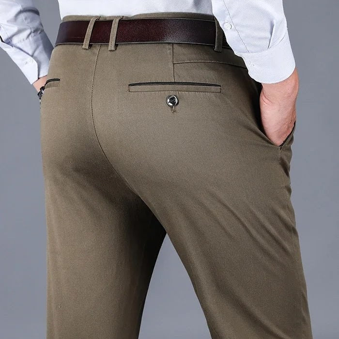 Cotton classic smart-casual pants