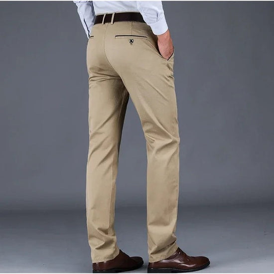 Cotton classic smart-casual pants