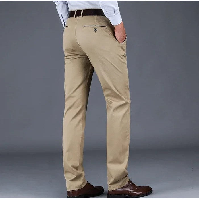 Cotton classic smart-casual pants