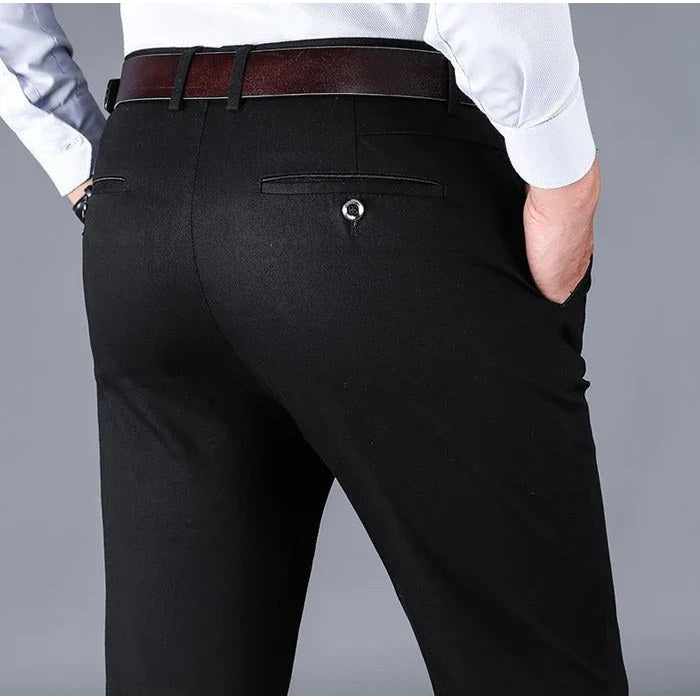 Cotton classic smart-casual pants
