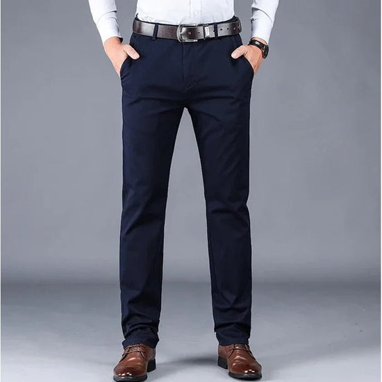 Cotton classic smart-casual pants
