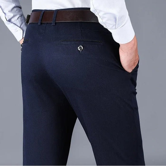 Cotton classic smart-casual pants