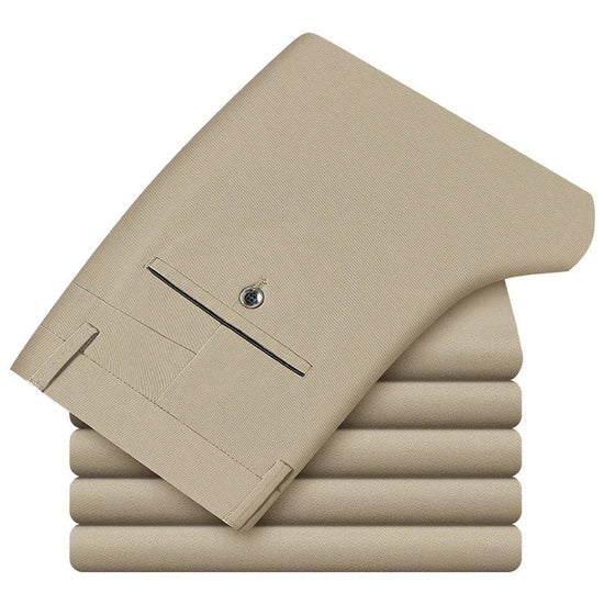 Cotton classic smart-casual pants