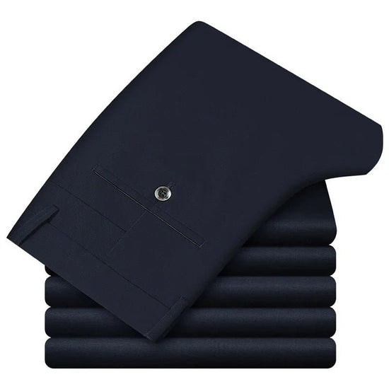 Cotton classic smart-casual pants