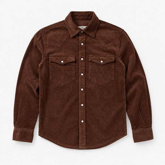 Cotton corduroy western shirt