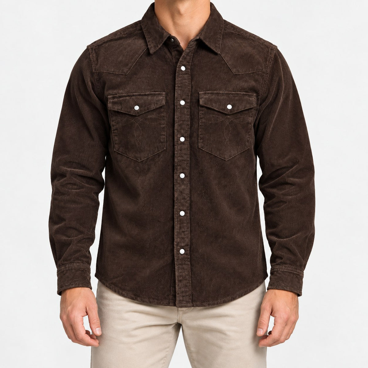 Cotton corduroy western shirt