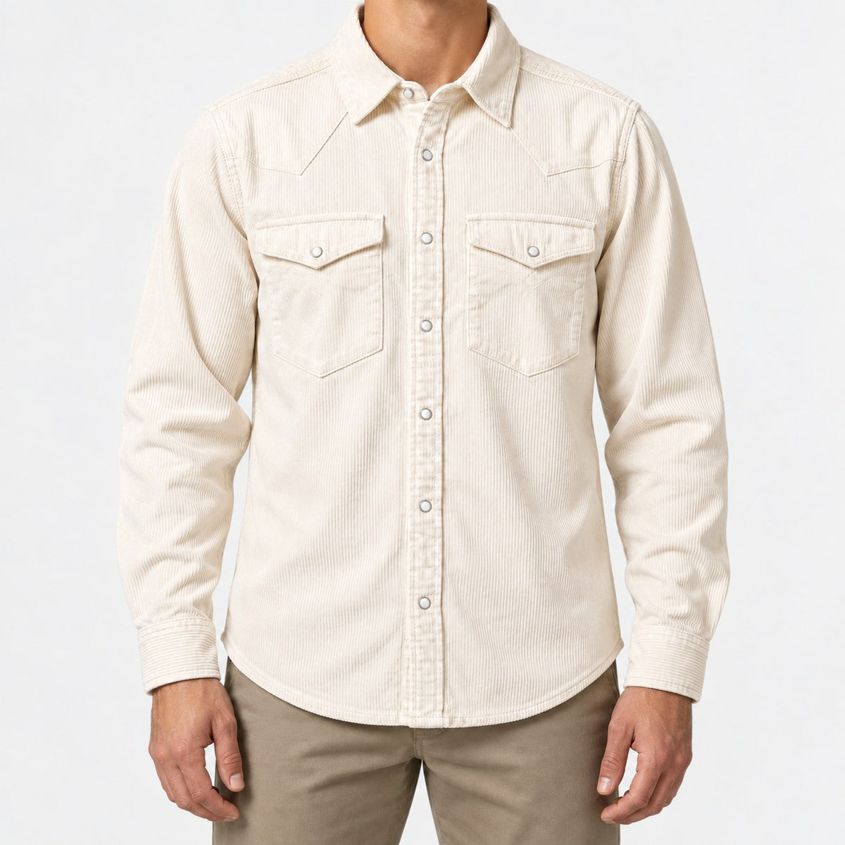 Cotton corduroy western shirt