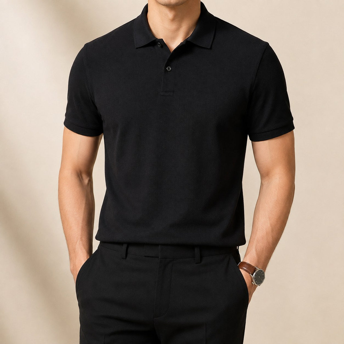 Cotton golf polo shirt