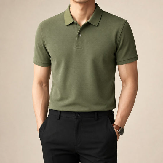 Cotton golf polo shirt
