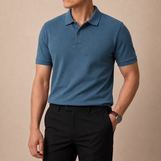 Cotton golf polo shirt