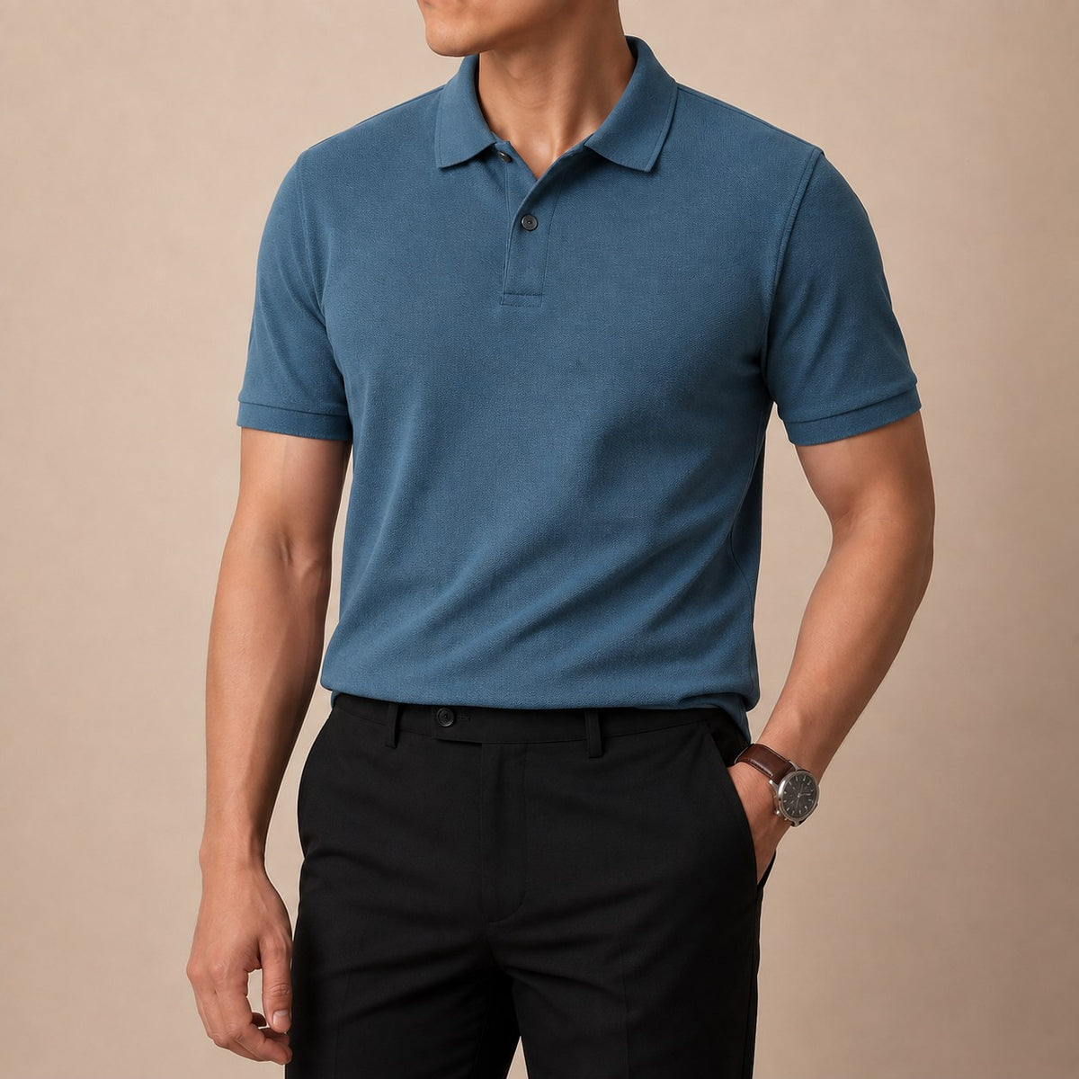 Cotton golf polo shirt