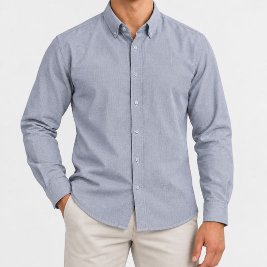 Cotton oxford button down shirt