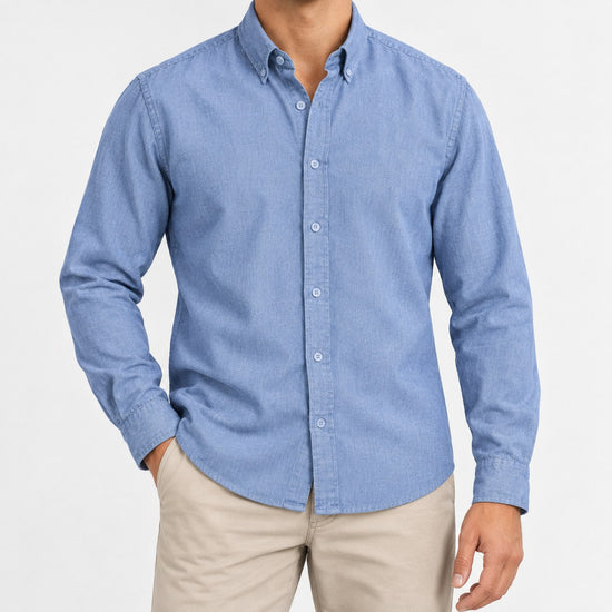 Cotton oxford button down shirt