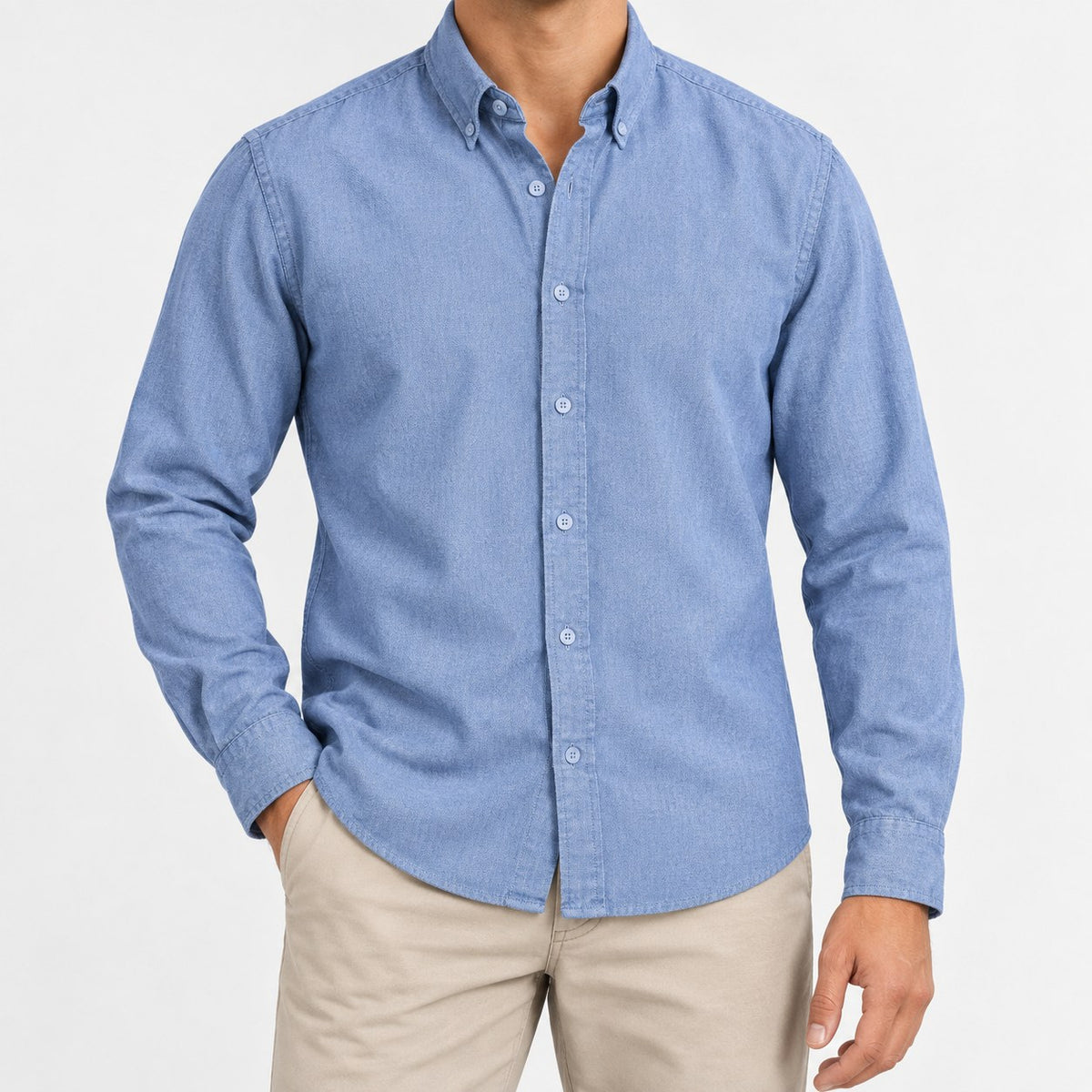 Cotton oxford button down shirt