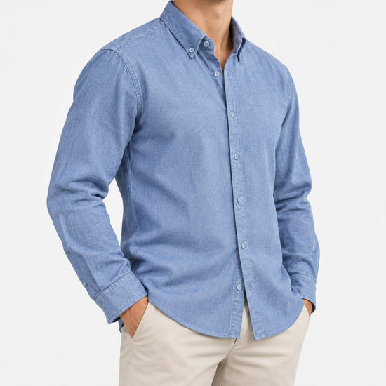 Cotton oxford button down shirt