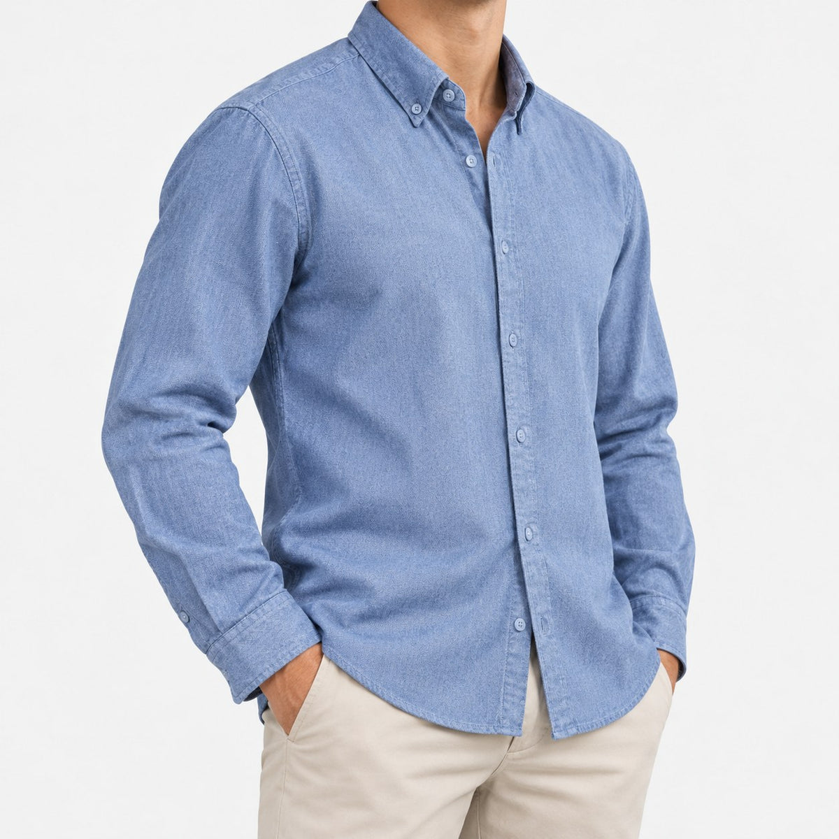 Cotton oxford button down shirt
