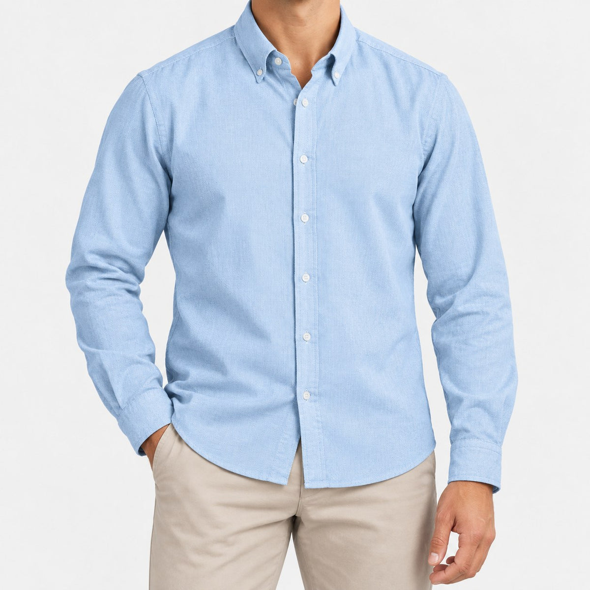Cotton oxford button down shirt