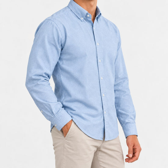 Cotton oxford button down shirt