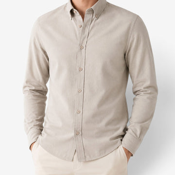 Cotton oxford sweat-wicking slim fit shirt
