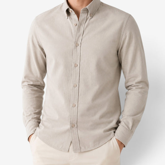 Cotton oxford sweat-wicking slim fit shirt