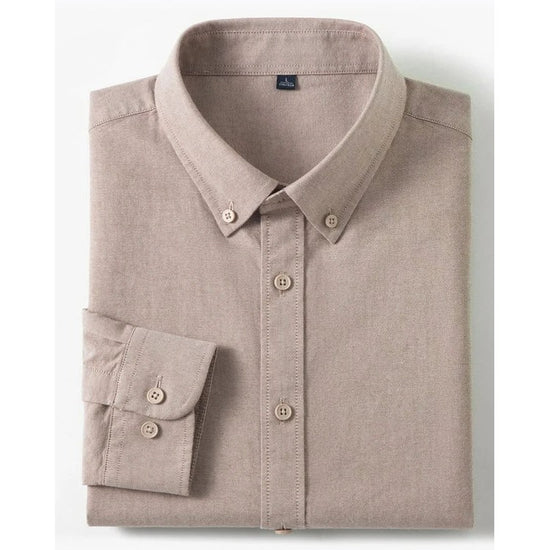 Cotton oxford sweat-wicking slim fit shirt