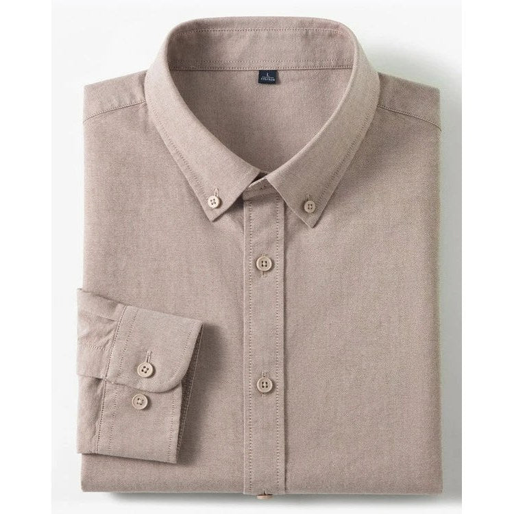 Cotton oxford sweat-wicking slim fit shirt