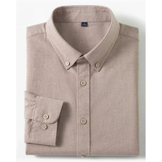 Cotton oxford sweat-wicking slim fit shirt