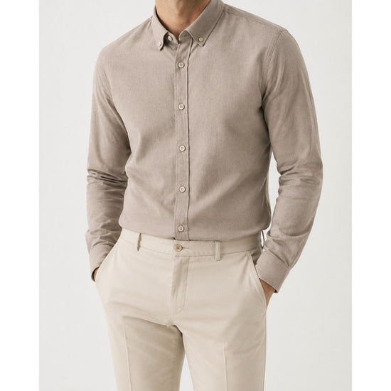 Cotton oxford sweat-wicking slim fit shirt