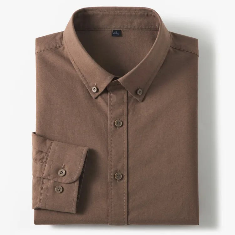Cotton oxford sweat-wicking slim fit shirt