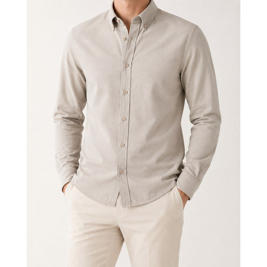 Cotton oxford sweat-wicking slim fit shirt